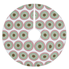 Moderner Roter und Grüner Schneeflocken aus dem Mi Polyester Weihnachtsbaumdecke