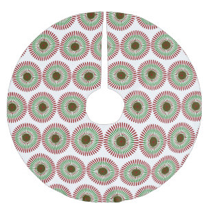 Moderner Roter und Grüner Schneeflocken aus dem Mi Polyester Weihnachtsbaumdecke