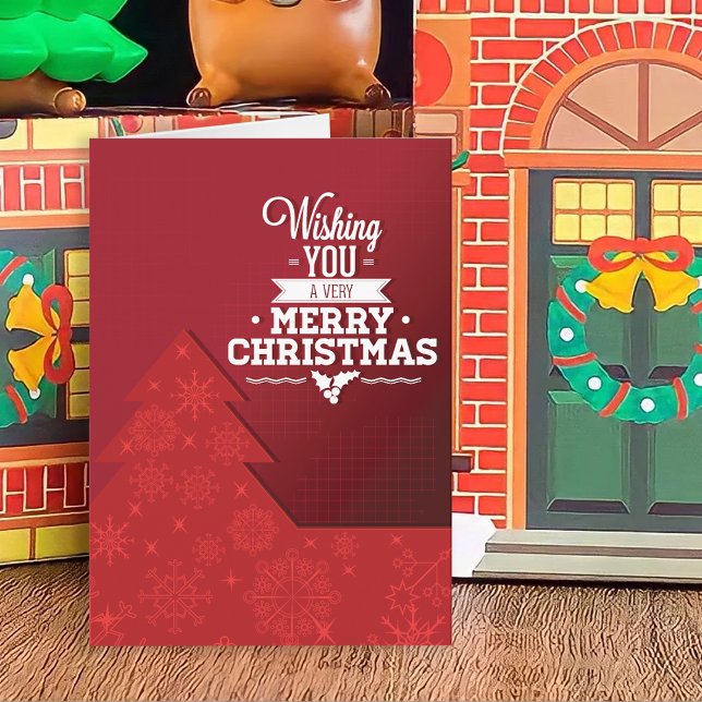 Moderner Rotwein Feiertagskarte (Von Creator hochgeladen)