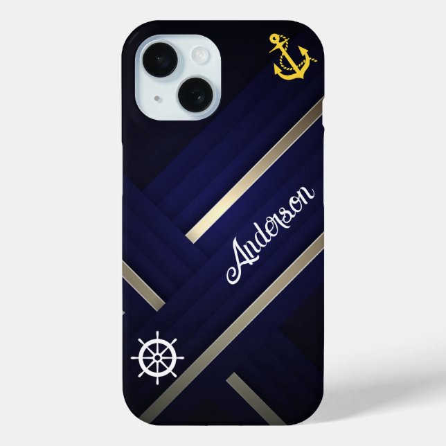 Moderner Royal Caribbean Cruise Blue White Text Case-Mate iPhone Hülle (Rückseite)