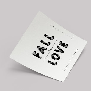 Moderner Rückgang der Liebe   Schwarz-Weiß-Hochzei Serviette