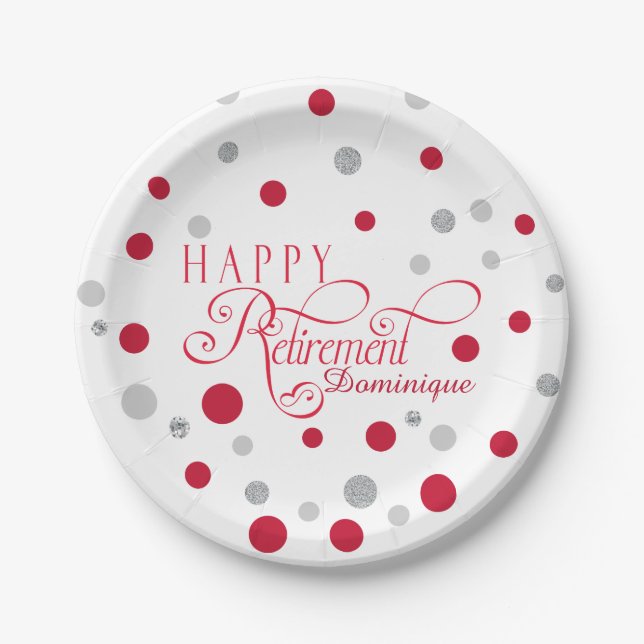 Moderner Ruhestands-Party-Teller 7 Pappteller (Vorderseite)