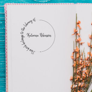 Moderner Rundhandgeschriebener Individuelle Name B Permastempel