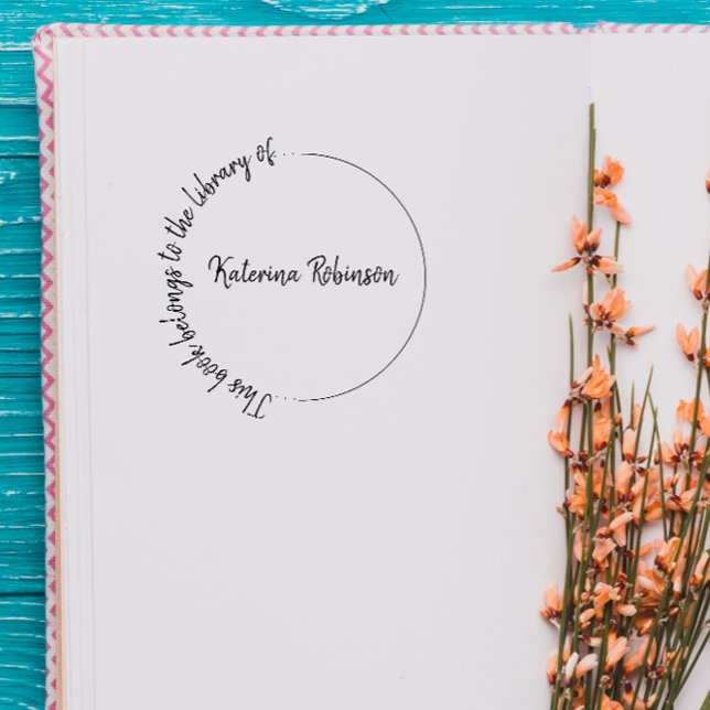 Moderner Rundhandgeschriebener Individuelle Name B Permastempel (Von Creator hochgeladen)