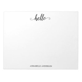 Moderner Rustikaler Chic Elegantes Skript Schwarze Notizblock