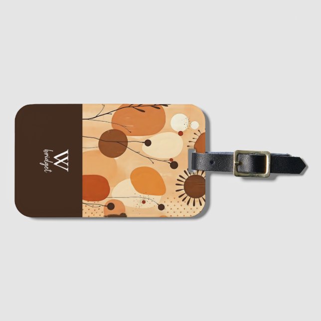 Moderner Rustikaler Mandala Herbst Erde Blumenbeet Gepäckanhänger (Vorderseite (Horizontal))