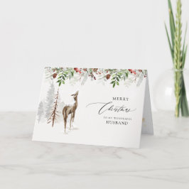 Moderner Rustikaler Wald Schneekabine Weihnachten