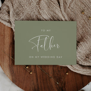 Moderner Salbei An meinen Vater an meinem Hochzeit Einladung