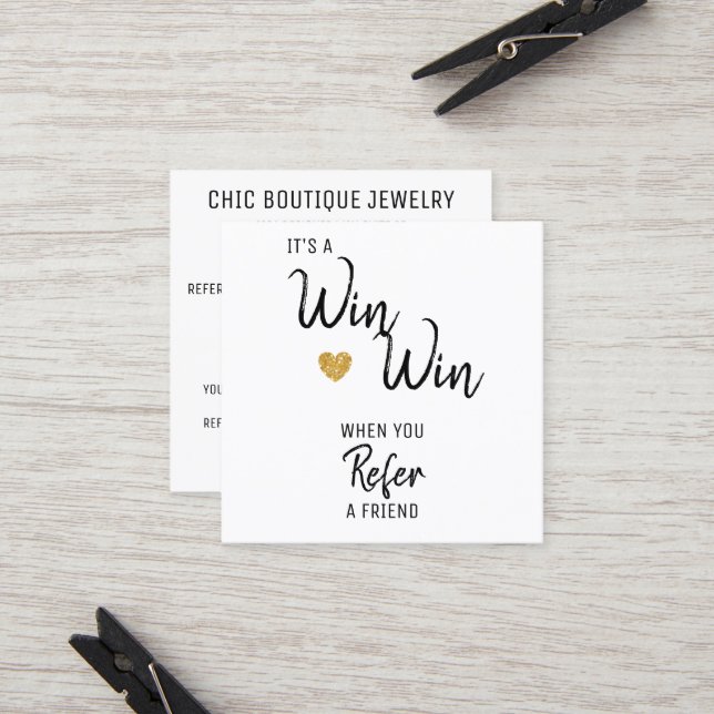 Moderner Salon Empfehlungskarte (Vorderseite/Rückseite Beispiel)