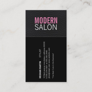 Moderner Salon   LederStylist Visitenkarte