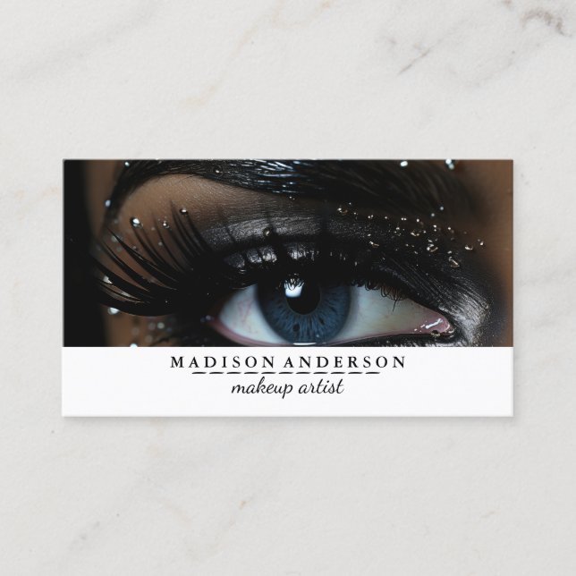 Moderner Salon Rosa Lippen Makeup Artist Visitenkarte (Vorderseite)