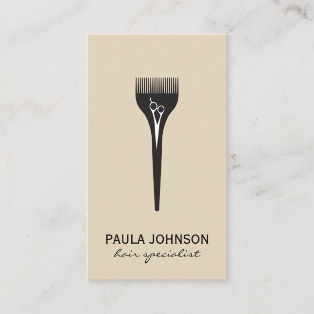 Moderner Salon Tools Haarspezialist Visitenkarte (Vorderseite)