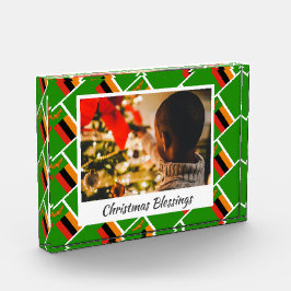 Moderner SAMBIA FLAG Weihnachtsstopp Fotoblock