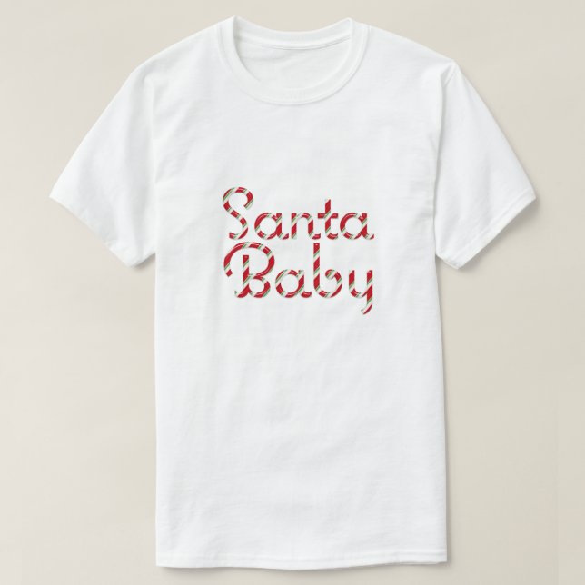 Moderner Santa Baby Holiday T - Shirt (rot) (Design vorne)