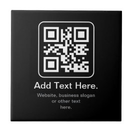 Moderner scannbarer QR-Code | Schwarz Weiß & Grau Fliese