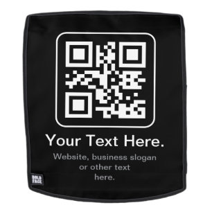 Moderner scannbarer QR-Code   Schwarz Weiß & Grau Rucksack