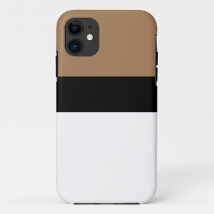Moderner schick weißer schwarzer Mocha Brauner Far Case-Mate iPhone Hülle