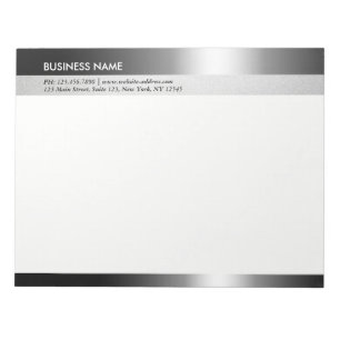 Moderner, schicker Black & Silver Foil Creative De Notizblock