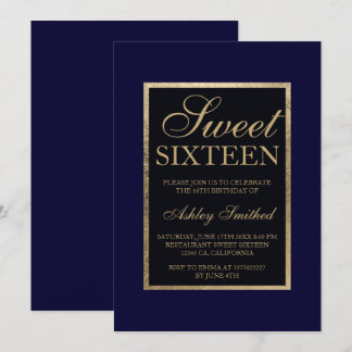 Moderner, schicker Sweet 16 Einladung
