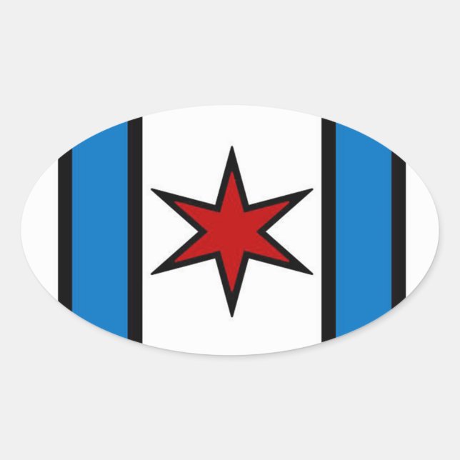 Moderner Schild-Oval-Aufkleber Ovaler Aufkleber (Vorderseite)