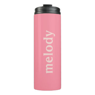 Moderner Schlafsaal rosa Name Thermosbecher