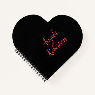 Moderner schlichter, einfacher Name Notizbuch