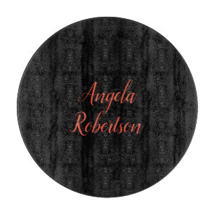 Moderner schlichter, einfacher Name Schneidebrett