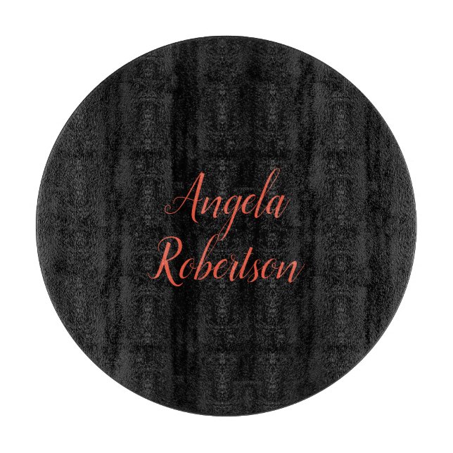 Moderner schlichter, einfacher Name Schneidebrett (Vorderseite)