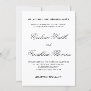 Moderner, schlichter, eleganter Kalligraphieskript Einladung