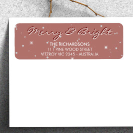 Moderner Schneefall Frohe und helle rosa Weihnacht