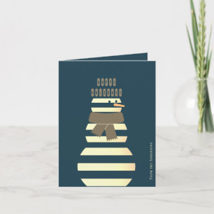 Moderner Schneemann niedlicher Weihnachtsschneeman Karte