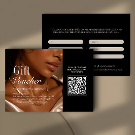 Moderner Schönheits-QR-Code-Geschenkgutschein