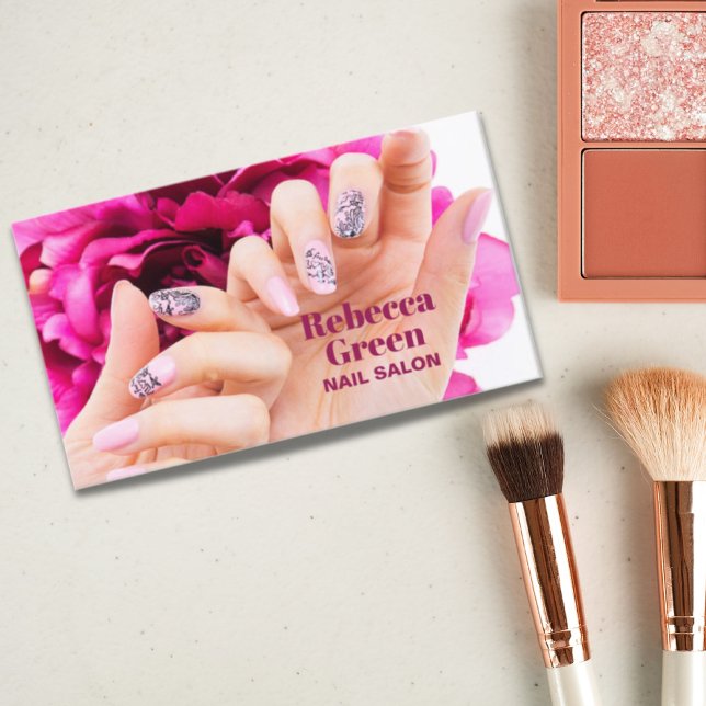 Moderner Schönheitskosmetik Maniküre Nägel Nagelsa Visitenkarte (Von Creator hochgeladen)