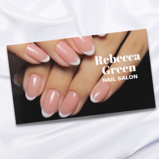 Moderner Schönheitskosmetik Maniküre Nägel Nagelsa Visitenkarte (Modern beauty makeup manicure nails nail salon business card)