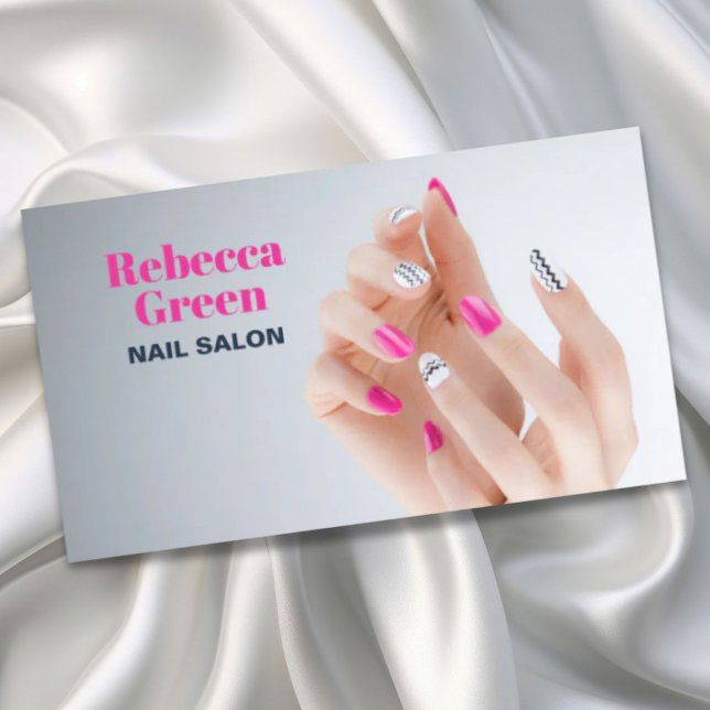 Moderner Schönheitsmanikurist Nagelnail Salon Visitenkarte (Modern beauty manicurist nail artist nail salon business card)