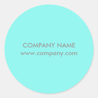 moderner Schönheitssalon Aqua Blue Türkis Runder Aufkleber