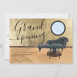 Moderner Schönheitssalon der Goldszene Einladung