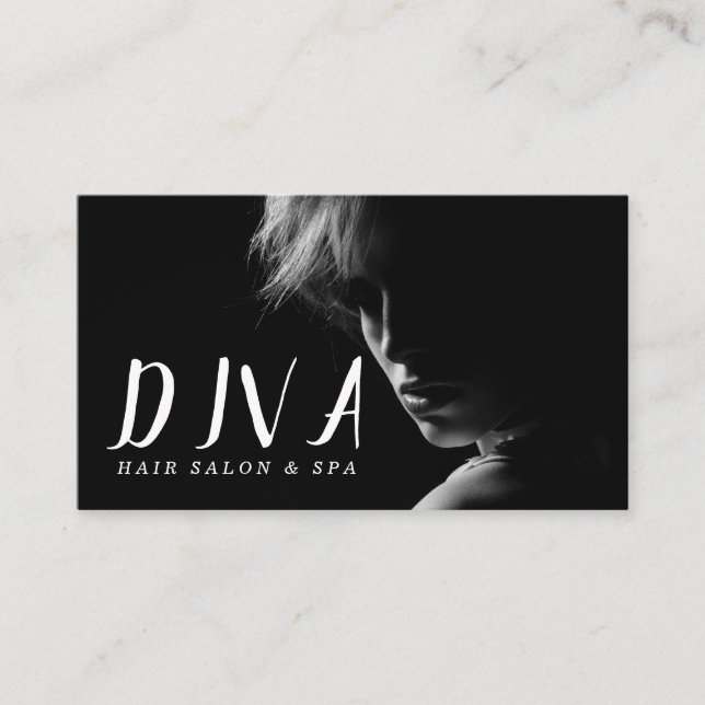 Moderner Schönheitssalon & Wellness-Center Visitenkarte (Vorderseite)