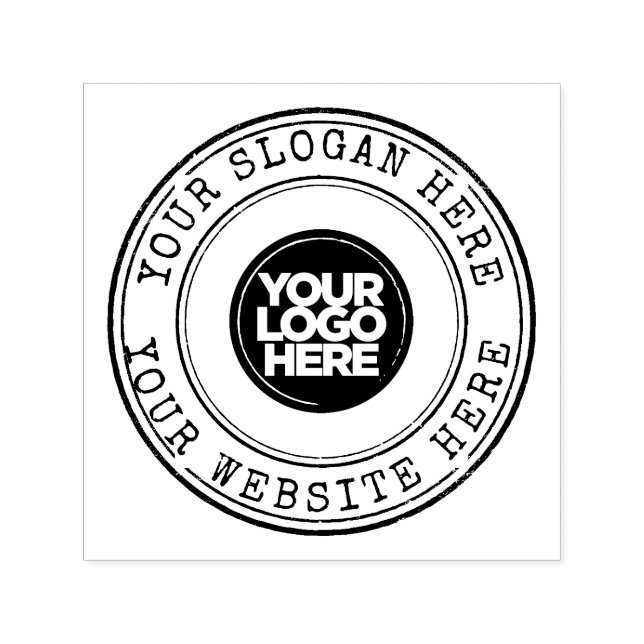 Moderner Schreibmaschinentext auf rundem Logo Permastempel (Design)