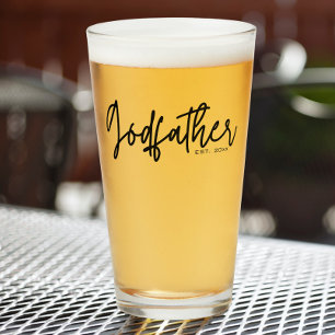 Moderner Schrift Godfather Datum Glas Tasse