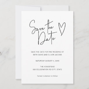 Moderner Schriftart für Minimalistische Signatur Save The Date
