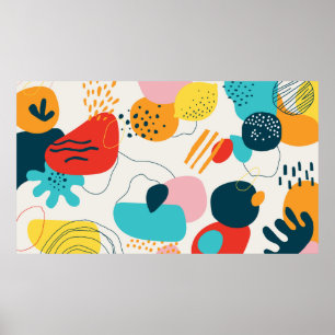 Moderner, schriftlicher Hintergrund. Trendy geomet Poster