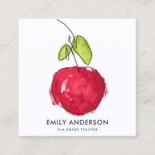 MODERNER SCHULLEHRER MIT ÖL-ZAHLEN QUADRATISCHE VISITENKARTE