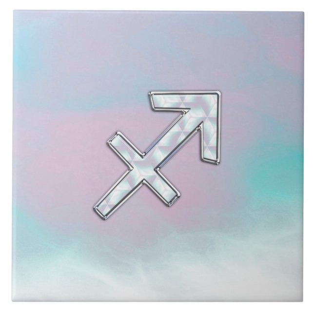 Moderner Schütze Zodiac zur Mutter von Pearl Style Fliese (Vorderseite)