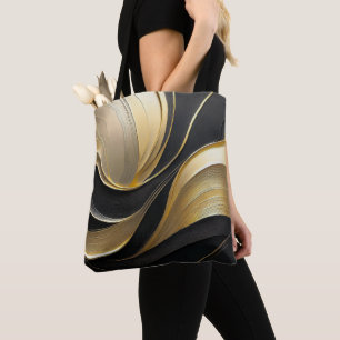 Moderner Schwarz/Gold Abstrakt Luxus-