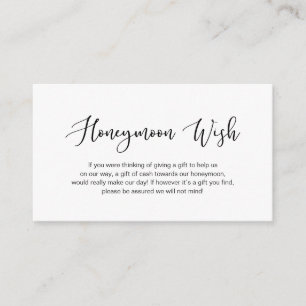 Moderner schwarz-romantischer Schriftart, Hochzeit Begleitkarte