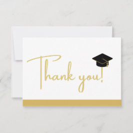 Moderner Schwarz-Weiß-Abschluss Danke, C Dankeskarte