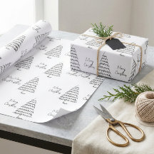 Moderner Schwarz-Weiß-Minimalistischer Weihnachtsb