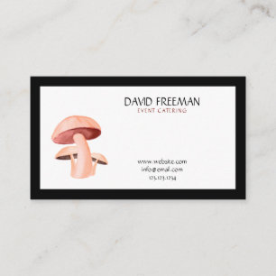 Moderner Schwarz-Weiß-Rollstuhl Pilzsaal Catering Visitenkarte