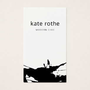 Moderner Schwarz-weißer Abstrakter Spritzer